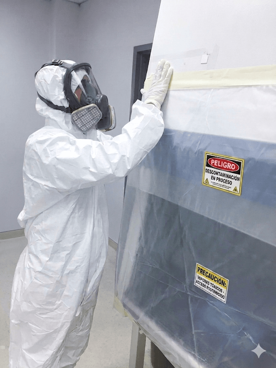 Descontaminación de cabinas de bioseguridad